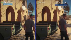 Quality and Performance modes differ most in shadows and sharpness